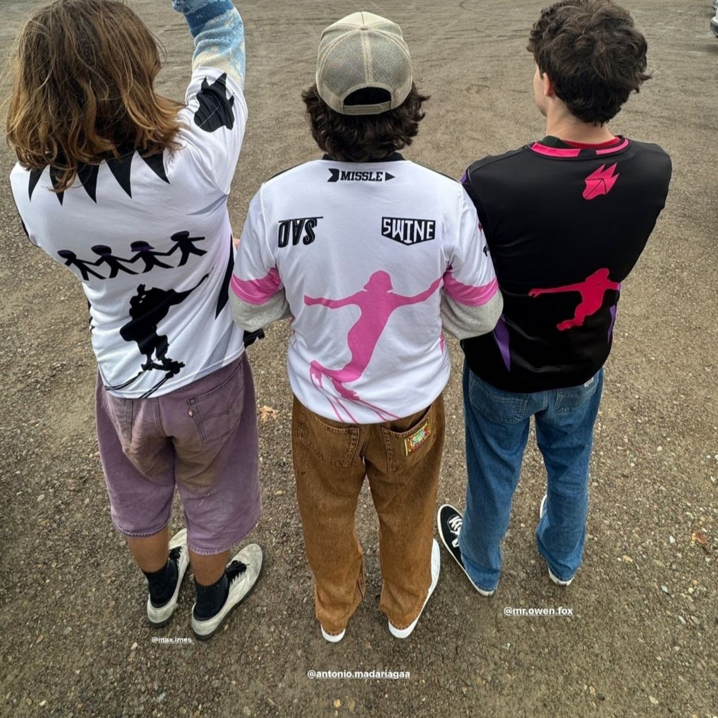 Skate Jersey - White & Pink