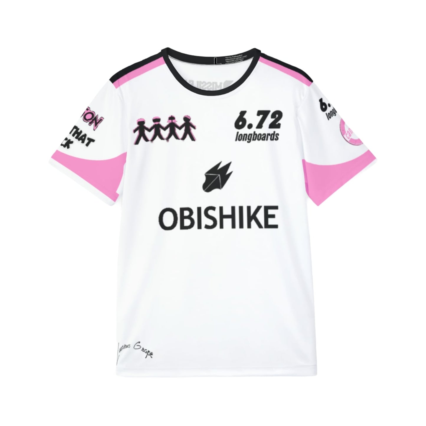 Skate Jersey - White & Pink